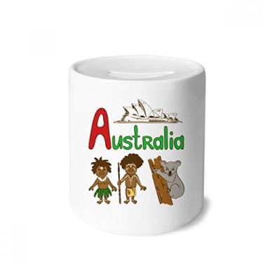 Imagem de DIYthinker Australia National Symbol Landmark Pattern Money Box Saving Banks Ceramic Coin Case Kids Adults