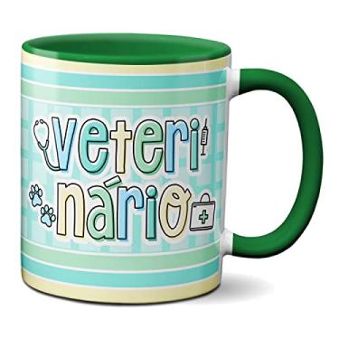 Imagem de Caneca Profissão Veterinário Saúde Animais Presente Fofo (Verde)