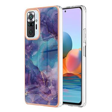 Imagem de Capas de proteção de mármore bonitas compatíveis com Xiaomi Redmi Note 10 Pro 10 Pro Max capas de silicone moldura de simplicidade proteção à prova de choque capa traseira (5, Redmi Note 10 Pro)