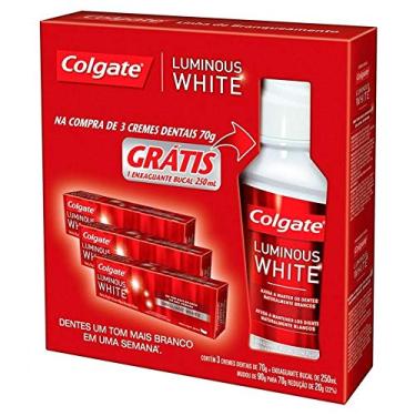 Imagem de Kit Creme Dental Luminous White + Enxaguante Bucal, Colgate, 250 Ml, 3 Unidades, Multicolorido