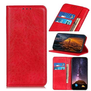 Imagem de LIYONG Capa de capa de telefone magnética Crazy Hores textura horizontal capa de couro com suporte e slots de cartão e carteira para HTC D19 (preto) sacos mangas (cor: vermelho)
