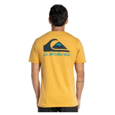 Imagem de Camiseta Quiksilver Omni Logo Masculino - Mostarda