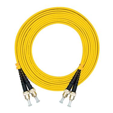 Imagem de Jeirdus LC SC FC ST Duplex 9/125 cabo óptico de fibra de modo único, ST-ST, 5M/16ft