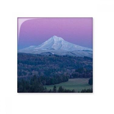 Imagem de Azulejo de cerâmica branco montanha roxo azul celeste brilhante decalque pedra adornada tijolo vitrificado