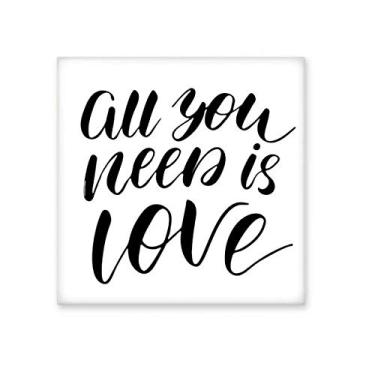 Imagem de All You Need is Love Pedra de parede de cozinha, azulejo de cerâmica brilhante