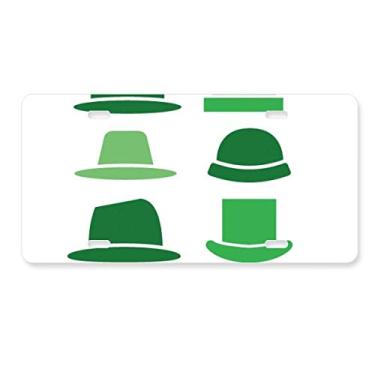 Imagem de DIYthinker Green Hat Chinesa Piada Destino Placa de licença Decoração de Carro Acessório de Aço Inoxidável