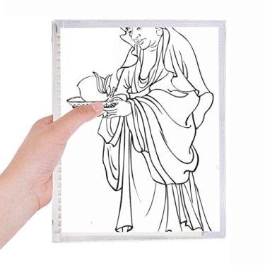 Imagem de Caderno de personagens da cultura chinesa chinesa com folhas soltas e diário recarregável