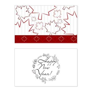 Imagem de Feliz dia do Canadá 4 de julho, folha de bordo, ano novo, cartão de felicitações, mensagem de abençoar presente