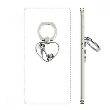 Imagem de Sapatos de salto alto flor padrão borboleta anel suporte universal suporte