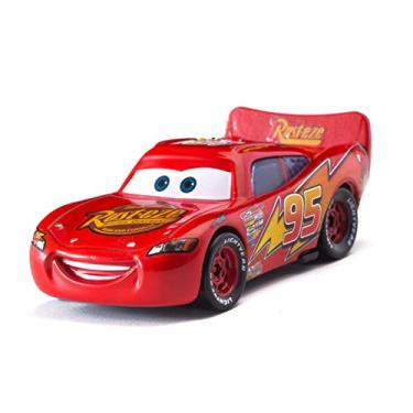 Imagem de Disney Pixar Carros 3 Hamilton Jackson Storm Ramirez Relâmpago McQueen 1:55 veículo fundido liga de metal menino crianças brinquedos presente de Natal (Cor: amarelo limão)