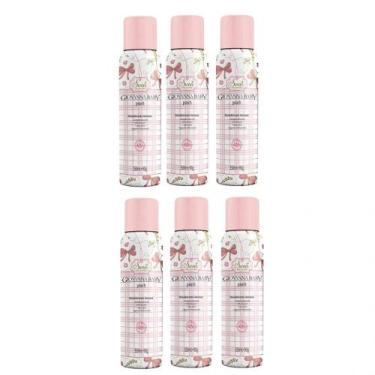 Imagem de Kit Com 6 Desodorante Aerosol Giovanna Baby Peach 150ml