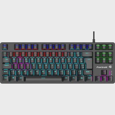 Imagem de Teclado Mecânico Fortrek Black Hawk Compacto, Rainbow, Switch Brown, Preto ABNT2