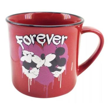 Imagem de Caneca De Porcelana Vermelha Mickey & Minnie True Love 280ml - Disney