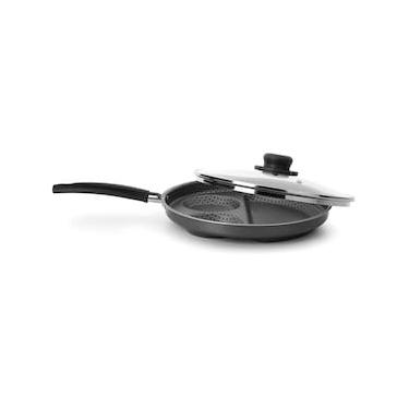 Imagem de Frigideira Multiflon Breakfast Antiaderente Ultra 7 Grafite com Tampa - 27 cm