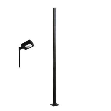 Imagem de Poste Iluminaçao Publica 3 Metros Aço Pintura Eletrostatica Suporte Refletor