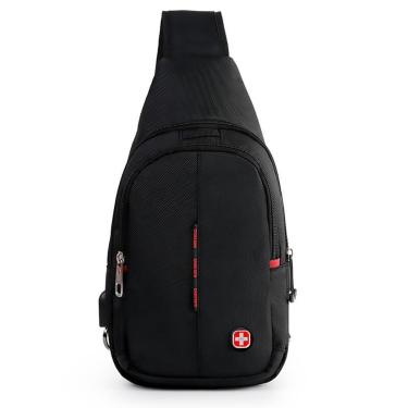 Imagem de Bolsa Transversal Crossgear Shoulder Bag Saída USB Mochila Masculina Anti Furto-Masculino