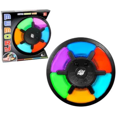 Imagem de Super Jogo da Memória Eletrônico Com Som Luzes 6 Cores Redondo Brinquedo Juvenil Jogo para Família Diversão