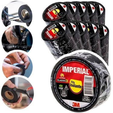 Imagem de 100 Rolos  Fita Isolante Imperial Slim 18x20 metros 3M