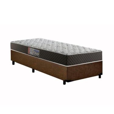 Imagem de Cama Box Casal Colchão Mola Ensacada Acolchões + Box Suede 68x138x188