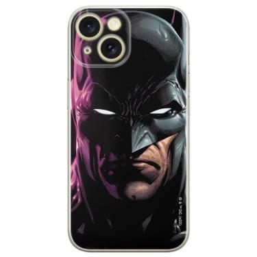 Imagem de ERT GROUP Capa de celular para iPhone 15 original e oficialmente licenciada DC padrão Batman 070 perfeitamente adaptada à forma do celular, capa feita de TPU