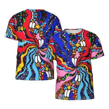Imagem de WMQWLGOF Camiseta masculina vintage dos anos 90 com estampa de algodão gola redonda manga curta cor, Vintage-S, P