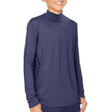 Imagem de STRETCH IS COMFORT Camiseta juvenil masculina Oh So Soft manga comprida gola redonda | 4-16, Azul marinho, 14