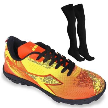 Imagem de Kit Chuteira Society Diadora Agilita Infantil + M-Masculino