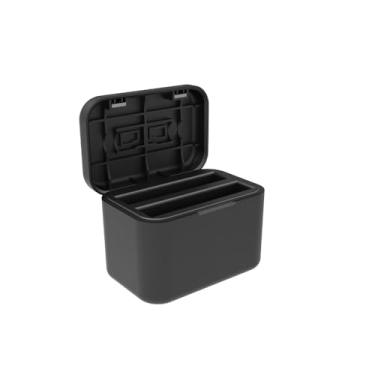 Imagem de Caixa de armazenamento inteligente carregador de bateria dupla de carregamento rápido para câmera de ação Insta360 One X4
