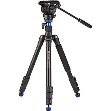 Imagem de Benro Kit de tripé aero-vídeo A2883FS4PRO Travel Angel com coluna de nivelamento e cabeça S4PRO, carga útil de 4 kg