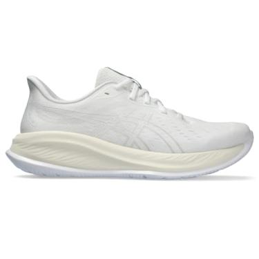 Imagem de ASICS Tênis de corrida masculino Gel-Cumulus 26, Branco/Branco, 46