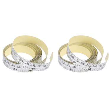 Imagem de Fita Métrica Autoadesiva, 2 Peças, Escala Dupla, Fita Métrica, Régua de Bancada para Serra, Mesas de Desenho e Muito Mais
