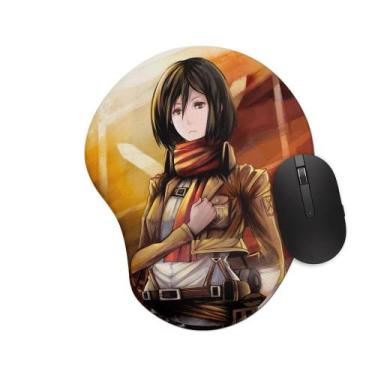 Imagem de Mouse pad Ergonômico Attack on Titan Mikasa - Starnerd