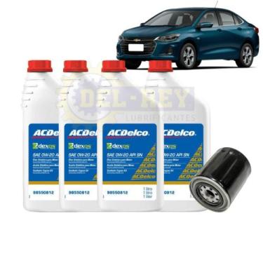 Imagem de Kit Troca Óleo AcDelco 0w 20 + Filtro de Óleo - GM Onix Turbo 2020