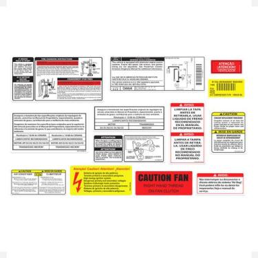 Imagem de Adesivos Advertência Compatível Ranger STX 1995 - Genérico - SPORTINOX