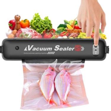 Imagem de Mini Máquina Seladora De Alimentos A Vácuo Potente Sacolas - Vacuum