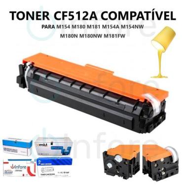 Imagem de Toner Compatível Cf512a 512a Amarelo Para M154 M180 M181 154A 154NW 18