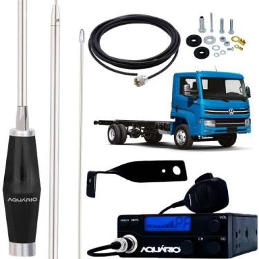 Imagem de Rádio Px Antena Mini Maria Mole Inox 1,40m Alongador 40cm Cabo 5,5m Vw