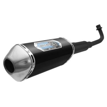 Imagem de Escapamento Pro Tork Mini 3 Biz C-100 2013 À 2015 Curva Preta, PRETO, 