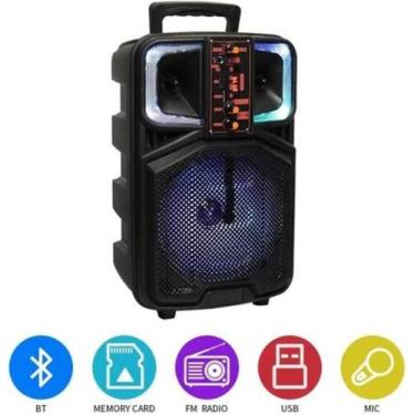 Imagem de Caixa De Som Portátil Bluetooth Karaokê Potente Rgb 2000w Microfone co