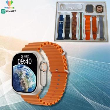 Imagem de Smartwatch Hw Ultra 2 Com 7 Pulseiras + Case Chat GPT Lançamento (IOS 