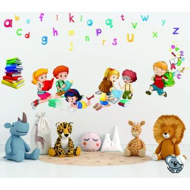 Imagem de Adesivo Decorativo Escola e Espaço Kids Crianças e Livros - Colakoala 