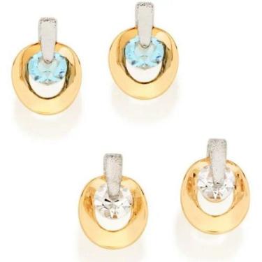 Imagem de Brincos banhado ouro 3x 24k 18k e 22k femininos argola pequenos romman