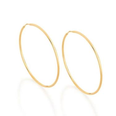 Imagem de Brincos banhado ouro 3x 24k 18k e 22k femininos argola grandes fina ro