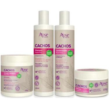 Imagem de Shampoo e Condicionador Cachos Nutritivos 300ml + Mascara 300g + Ativa