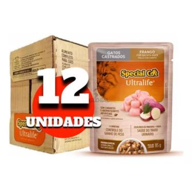 Imagem de Special Cat Castrado Frango Ao Molho Sachê 85g Caixa C/ 12un