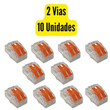 Imagem de Kit C/ 10 Conector De Derivação Borne Compacto Emenda 3 Fios - JNG, 2 
