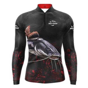 Imagem de Camisa de Pesca Infantil Pirarara Gola e Ziper + Proteção Solar UV30+ 