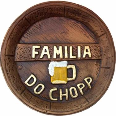 Imagem de Tampa Barril Artesanal Grande Alto Relevo Família Do Chopp - Retrofenn