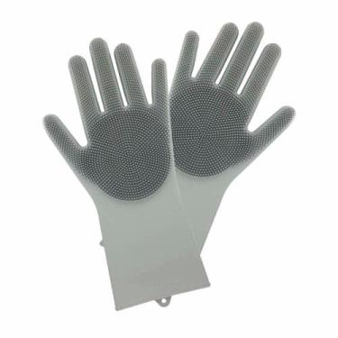 Imagem de Luva Lava Louças c/ Esponja Silicone Casa Cozinha - ZEM