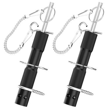 Imagem de TFFUAM 2 unidades de alarmes de viagem de perímetro, dispositivo de alarme de fio de viagem de acampamento, sistema de segurança de alerta precoce para acampamento, caminhada e segurança de